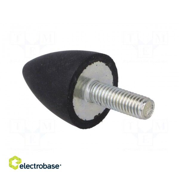 Vibration damper | M6 | Ø: 20mm | rubber | L: 24mm | Thread len: 18mm фото 4