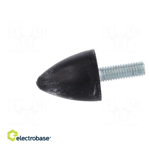 Vibration damper | M6 | Ø: 20mm | rubber | L: 24mm | Thread len: 18mm image 3