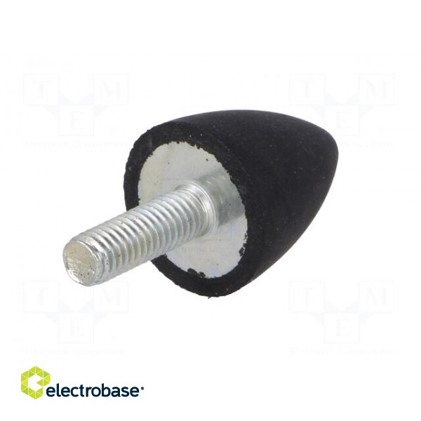 Vibration damper | M6 | Ø: 20mm | rubber | L: 24mm | Thread len: 18mm фото 6