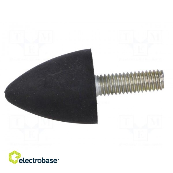 Vibration damper | M6 | Ø: 20mm | rubber | L: 24mm | Thread len: 18mm фото 3
