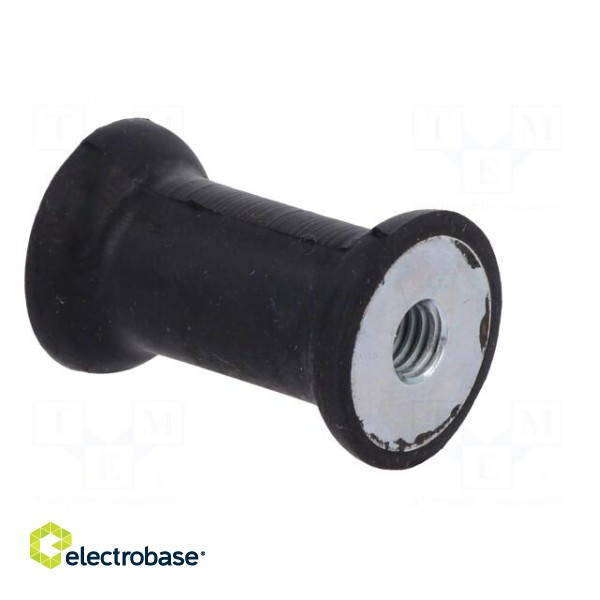 Vibration damper | M6 | Ø: 20mm | rubber | L: 30mm | H: 6mm | 650N | 87N/mm image 8