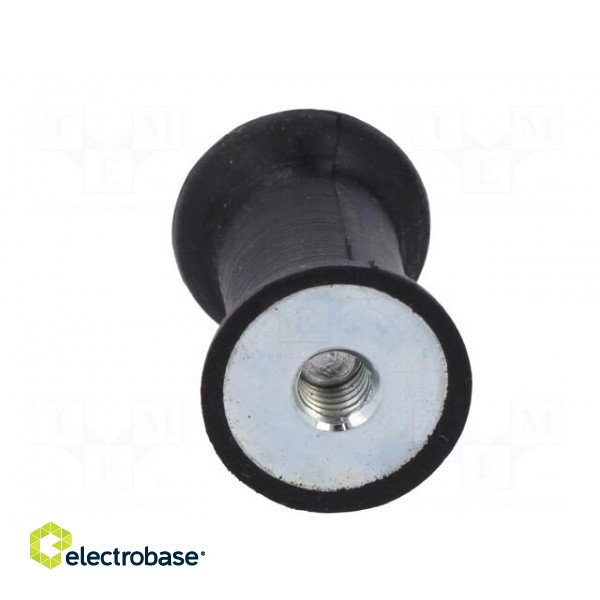 Vibration damper | M6 | Ø: 20mm | rubber | L: 30mm | H: 6mm | 650N | 87N/mm image 5