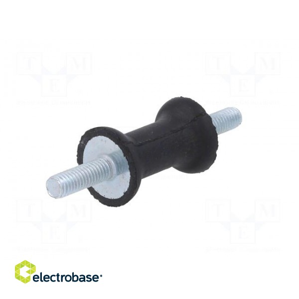 Vibration damper | M6 | Ø: 20mm | rubber | L: 30mm | Thread len: 18mm фото 2