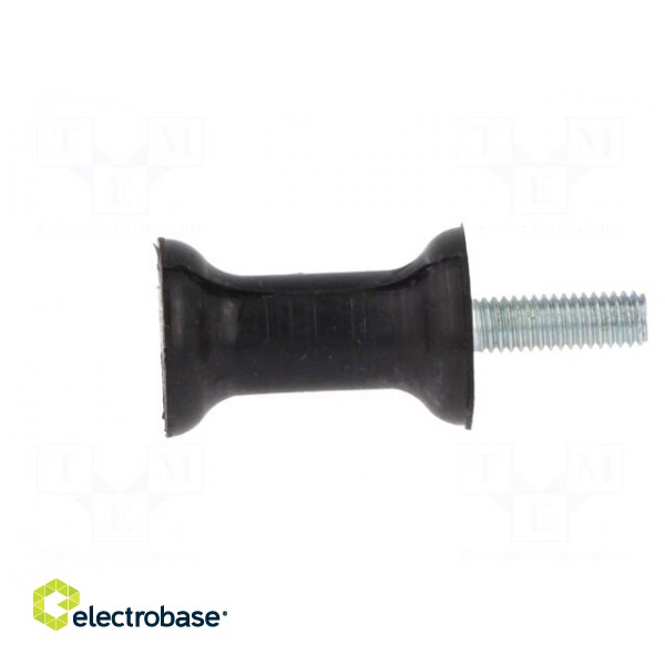 Vibration damper | M6 | Ø: 20mm | rubber | L: 30mm | Thread len: 18mm paveikslėlis 3