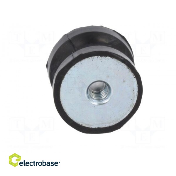 Vibration damper | M6 | Ø: 25mm | rubber | L: 20mm | H: 6mm | 1235N | 247N/mm image 9