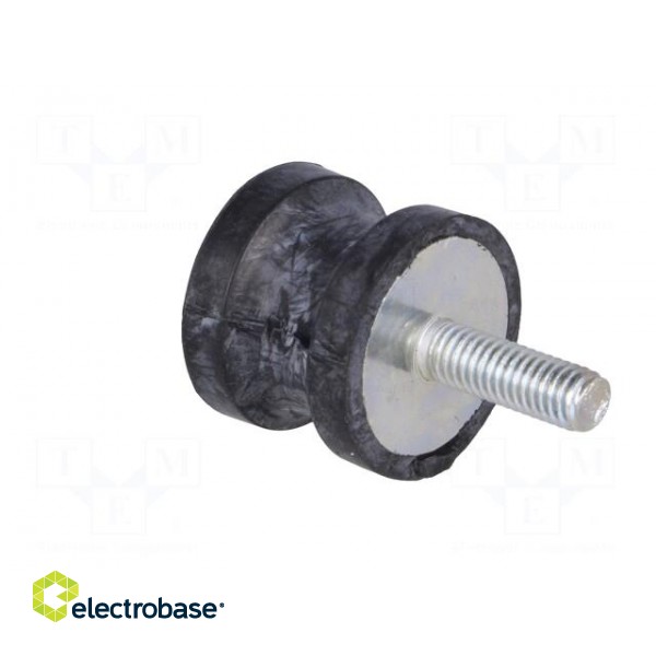 Vibration damper | M6 | Ø: 25mm | rubber | L: 20mm | Thread len: 18mm image 4