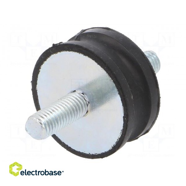 Vibration damper | M8 | Ø: 35mm | rubber | L: 15mm | Thread len: 20mm paveikslėlis 1