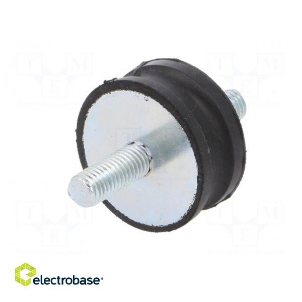 Vibration damper | M8 | Ø: 35mm | rubber | L: 15mm | Thread len: 20mm paveikslėlis 2