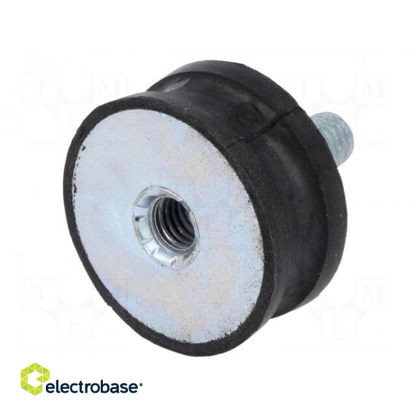 Vibration damper | M8 | Ø: 35mm | rubber | L: 15mm | Thread len: 23mm paveikslėlis 1