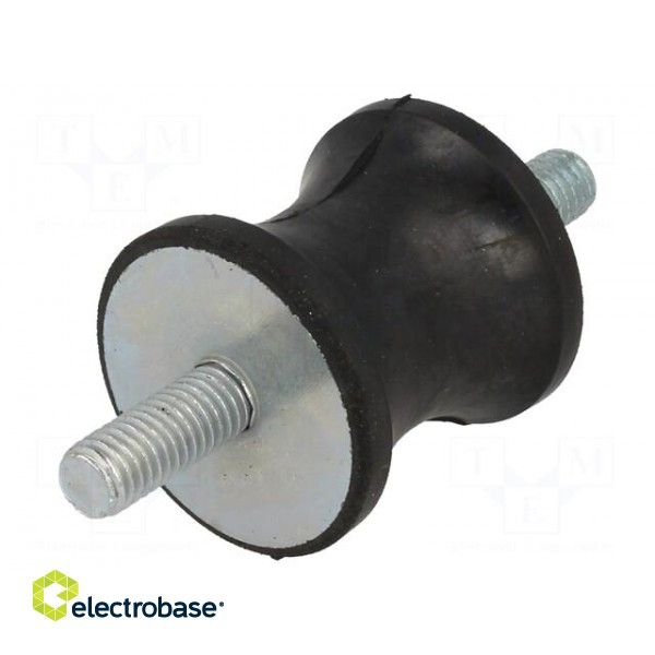Vibration damper | M8 | Ø: 35mm | rubber | L: 34mm | Thread len: 20mm