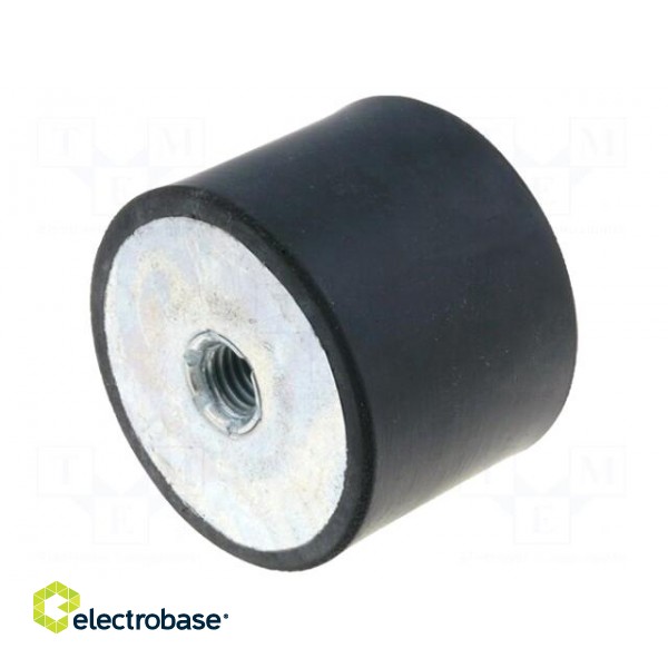 Vibration damper | M8 | Ø: 40mm | rubber | L: 30mm | H: 8mm | 1535N | 205N/mm