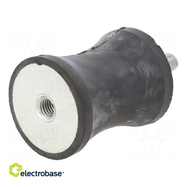 Vibration damper | M8 | Ø: 40mm | rubber | L: 50mm | Thread len: 23mm paveikslėlis 1