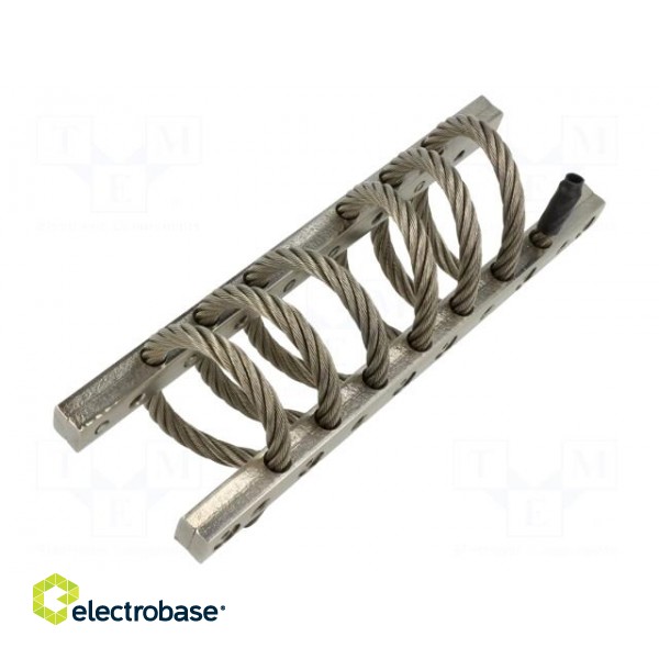 Wire rope vibration damper | stainless steel | 60mm | six loops