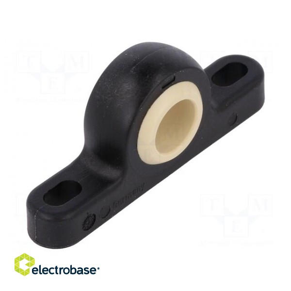 Bearing: pillow block | Øint: 6mm | lubricant-free | Base dim: 43x7mm