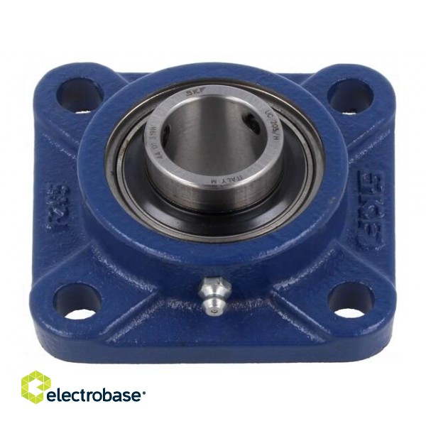 Bearing: bearing unit | adjustable grip,with square flange | 25mm
