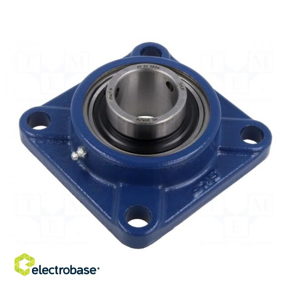 Bearing: bearing unit | adjustable grip,with square flange | 40mm