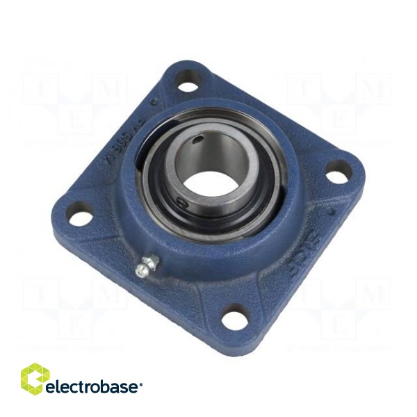 Bearing: bearing unit Y | with square flange | 30mm | bearing steel