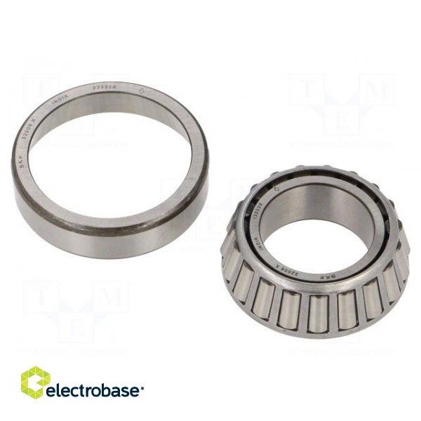 Bearing: tapered roller | Øint: 30mm | Øout: 55mm | W: 17mm | Cage: steel paveikslėlis 2