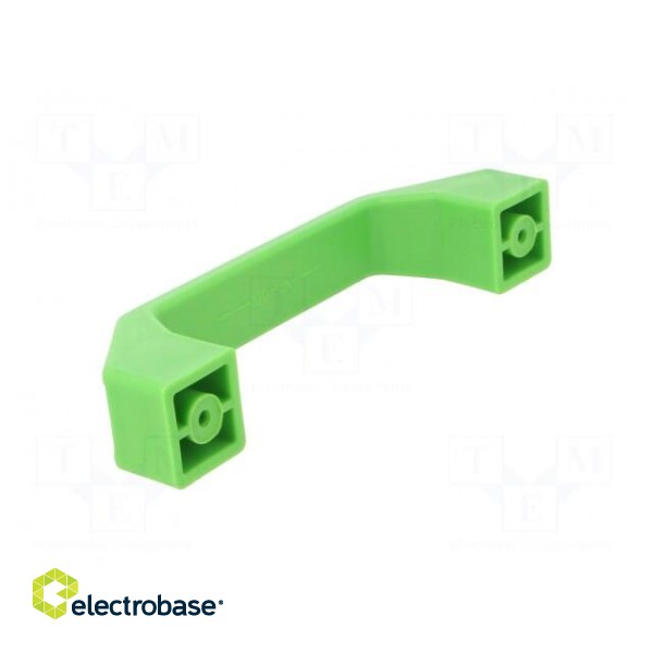 Handle | plastic | green | 120mm | Kit: screw x2 фото 4