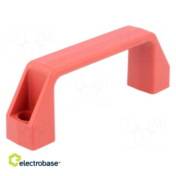 Handle | Mat: technopolymer (PA) | red | H: 38mm | L: 109mm | W: 21mm image 1