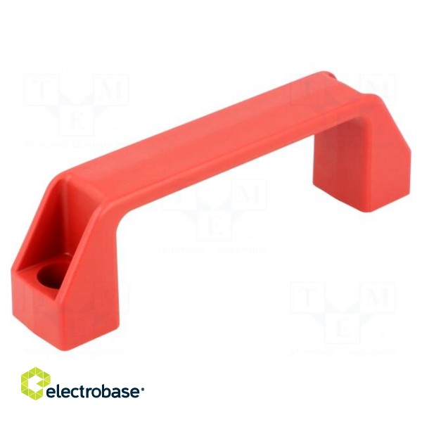 Handle | Mat: technopolymer (PA) | red | H: 41mm | L: 137mm | W: 26mm image 1