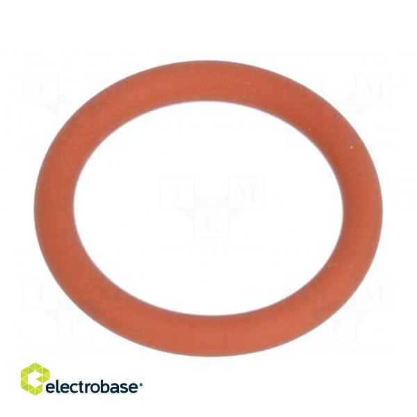 O-ring gasket | VMQ | Thk: 1.5mm | Øint: 10mm | PG7 | red | -60÷250°C