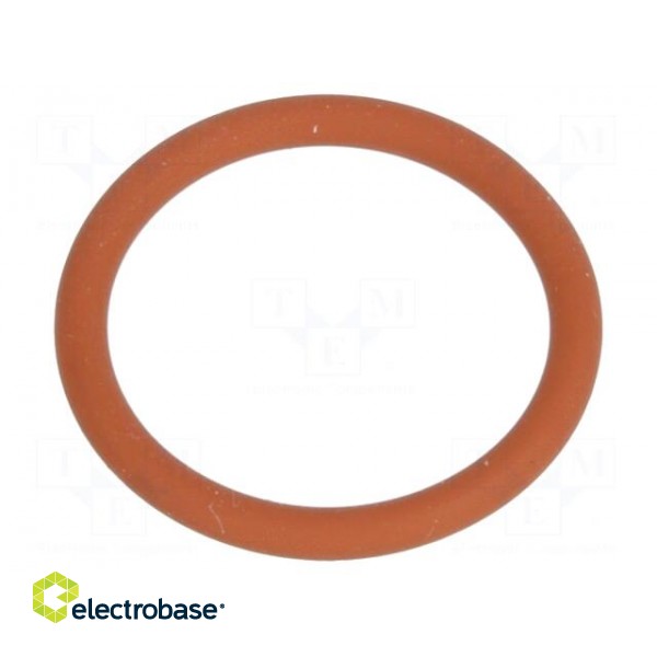 O-ring gasket | VMQ | Thk: 1.5mm | Øint: 12mm | PG9 | red | -60÷250°C