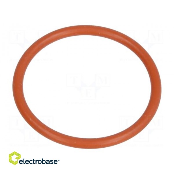 O-ring gasket | VMQ | Thk: 1.5mm | Øint: 18mm | PG16 | red | -60÷250°C