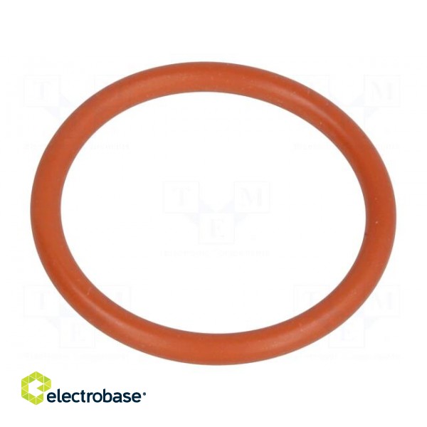O-ring gasket | VMQ | Thk: 1.8mm | Øint: 17mm | M20 | red | -60÷250°C