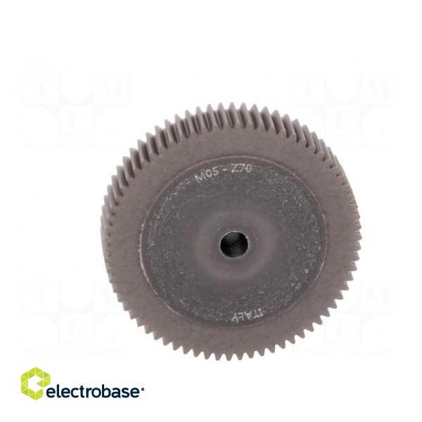 Spur gear | whell width: 16mm | Ø: 36mm | Number of teeth: 70 | ZCL image 5