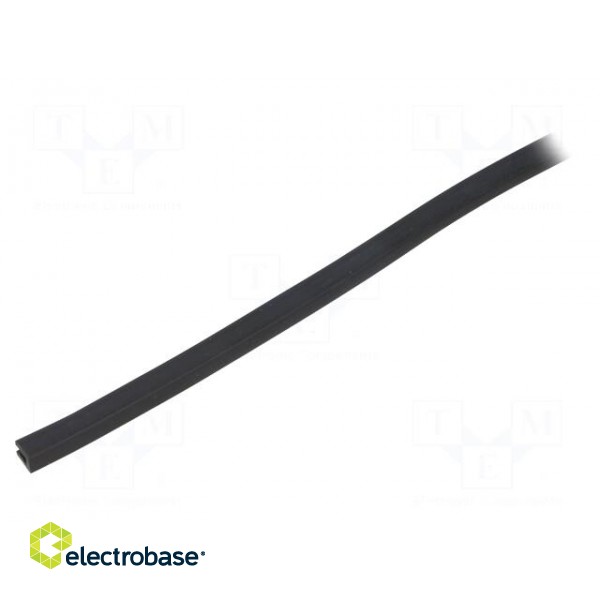 Hole and edge shield | EPDM | L: 10m | black | H: 8mm | W: 5mm | industrial