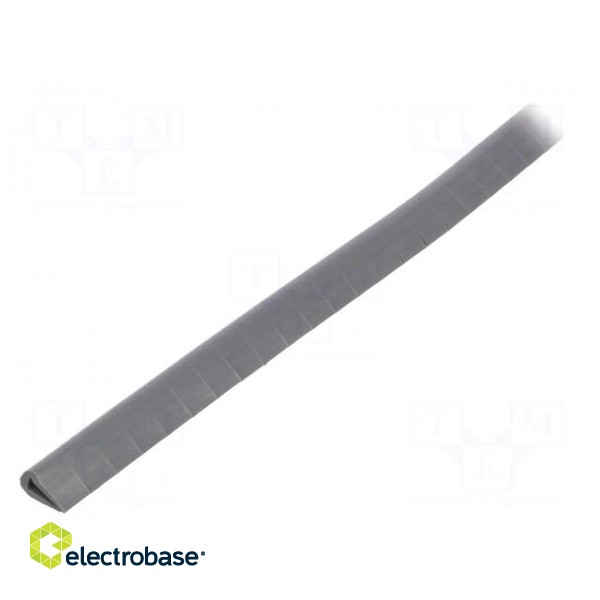 Hole and edge shield | PVC | L: 10m | grey | H: 10mm | W: 5.5mm | -30÷70°C