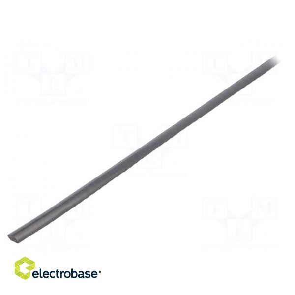 Hole and edge shield | PVC | L: 10m | grey | H: 6mm | W: 4mm | -30÷70°C