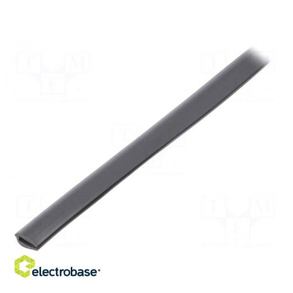 Hole and edge shield | PVC | L: 10m | grey | H: 9mm | W: 5mm | -30÷70°C