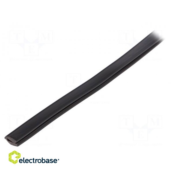 Hole and edge shield | PVC | L: 75m | black | -65÷105°C | flexible