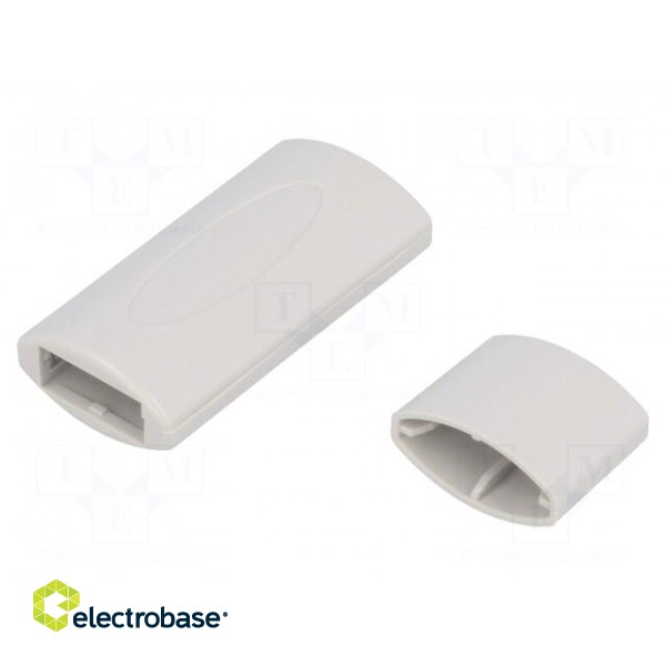 Enclosure: for USB | X: 18mm | Y: 33mm | Z: 8.5mm | ABS | grey | UL94HB image 1
