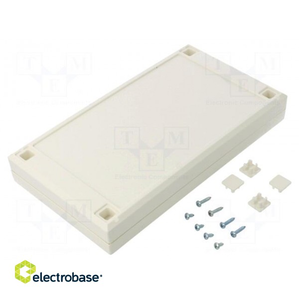 Enclosure: multipurpose | X: 112mm | Y: 200mm | Z: 31mm | ABS | white image 1