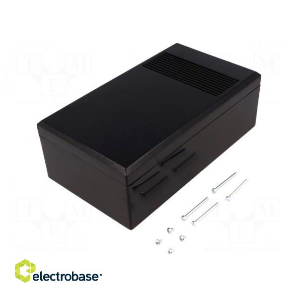 Enclosure: multipurpose | X: 112mm | Y: 200mm | Z: 71mm | vented | ABS image 1