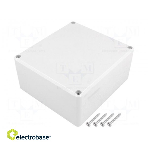 Enclosure: multipurpose | X: 115mm | Y: 125mm | Z: 58mm | ABS | grey | IP65 image 1