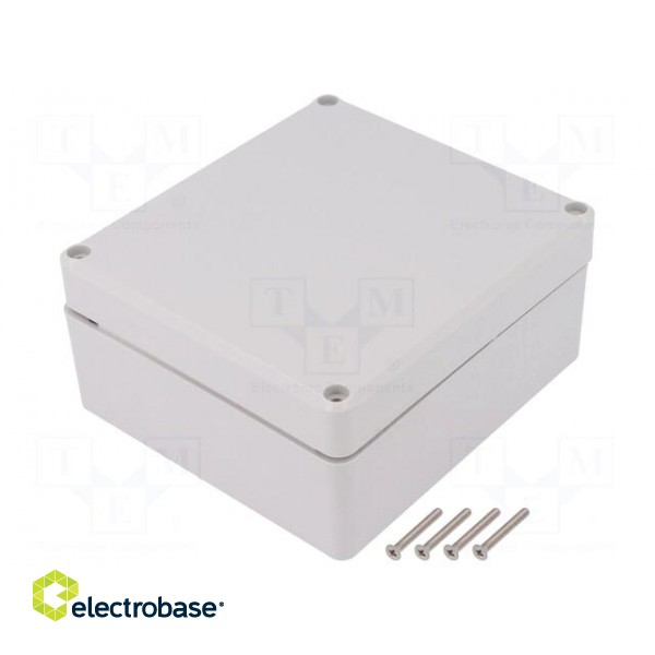 Enclosure: multipurpose | X: 115mm | Y: 125mm | Z: 58mm | ABS | grey | IP67 image 1