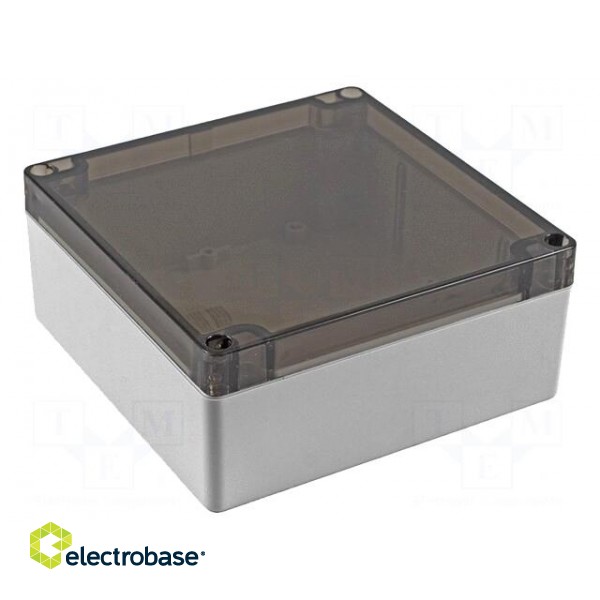 Enclosure: multipurpose | X: 140mm | Y: 140mm | Z: 60mm | 1554 | grey | IP68