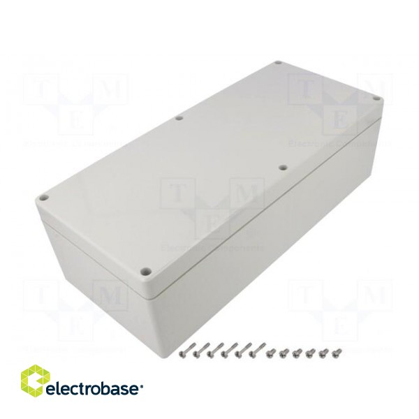 Enclosure: multipurpose; X: 150mm; Y: 340mm; Z: 101mm; EURONORD; grey image 1