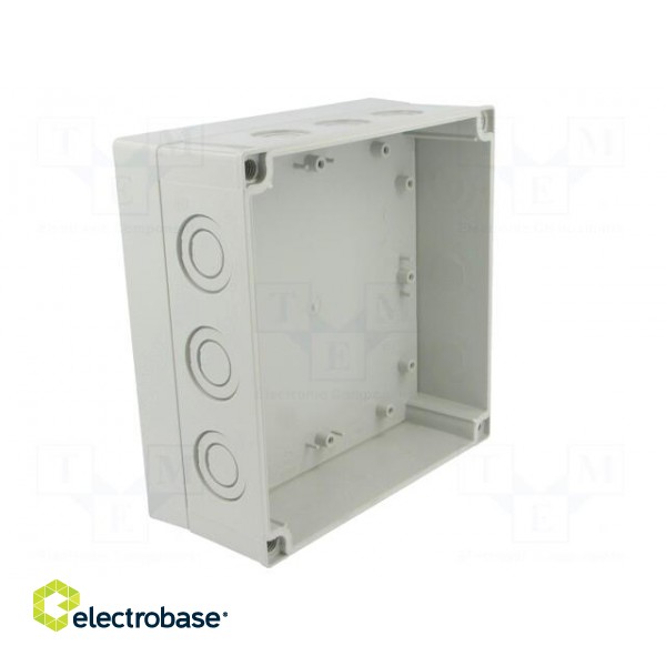 Enclosure: multipurpose | X: 180mm | Y: 180mm | Z: 75mm | MNX | grey | IK08 image 3