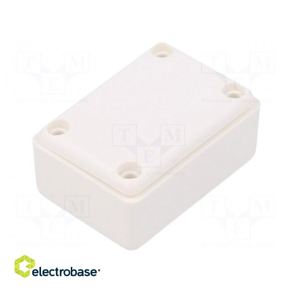 Enclosure: multipurpose | X: 23mm | Y: 33mm | Z: 16mm | ABS | white paveikslėlis 2