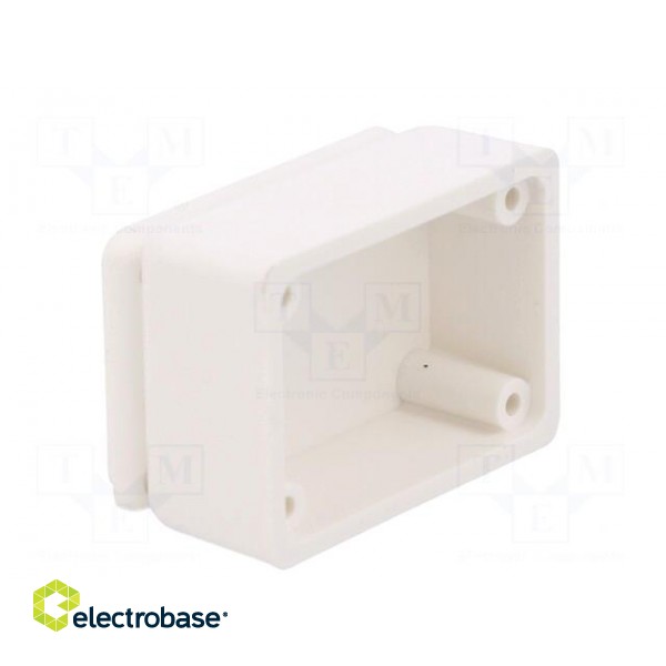 Enclosure: multipurpose | X: 23mm | Y: 33mm | Z: 16mm | ABS | white image 3