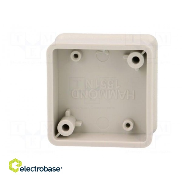 Enclosure: multipurpose | X: 35mm | Y: 35mm | Z: 15mm | 1551 | ABS | grey фото 3