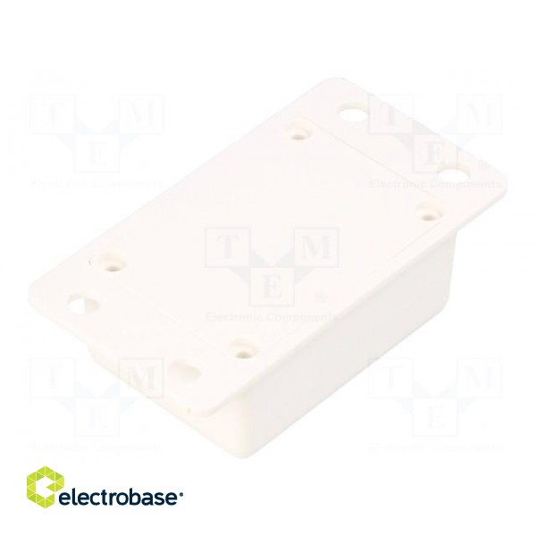Enclosure: multipurpose | X: 36mm | Y: 68mm | Z: 22mm | ABS | white image 2