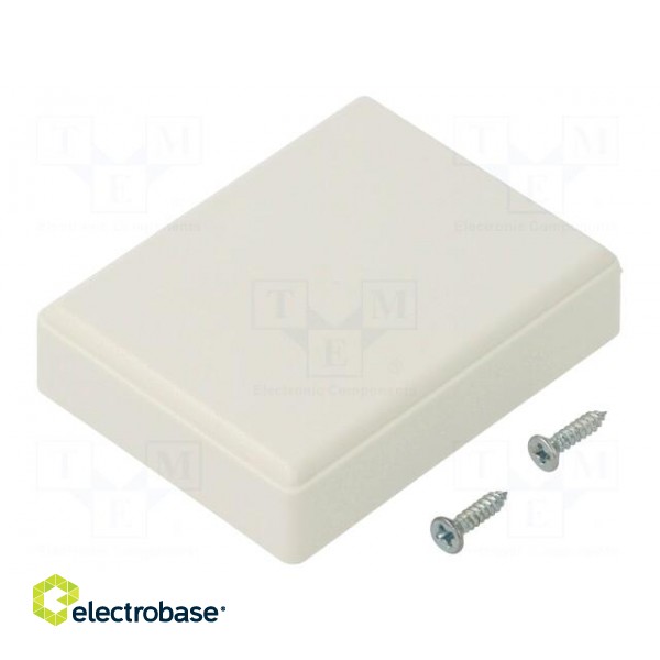 Enclosure: multipurpose | X: 39mm | Y: 50mm | Z: 14mm | ABS | white image 1