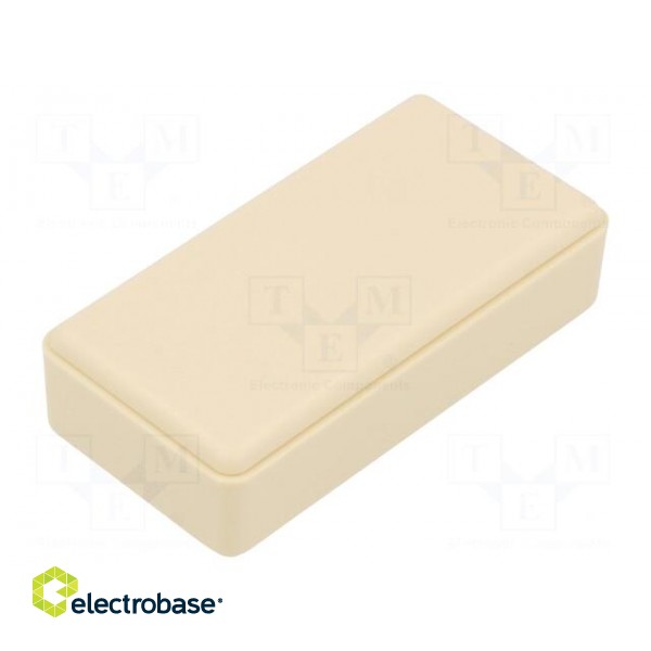 Enclosure: multipurpose | X: 40mm | Y: 79mm | Z: 20mm | ABS | ivory image 2