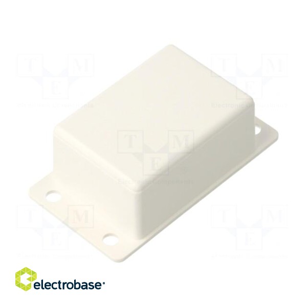 Enclosure: multipurpose | X: 42mm | Y: 76mm | Z: 25mm | ABS | white image 1